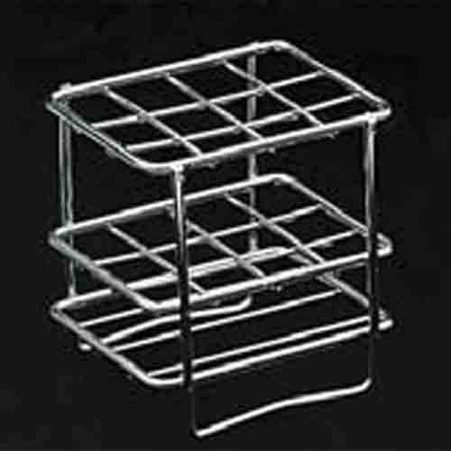 Portoir en inox pour tubes de Ø 12-13 mm.