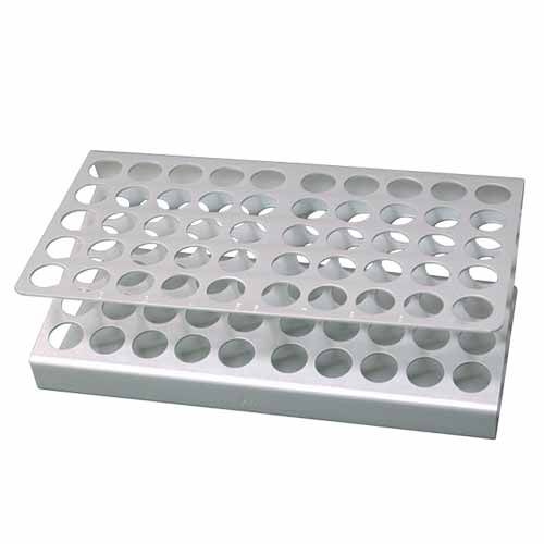 Portoir pour tubes en aluminium anodisé
