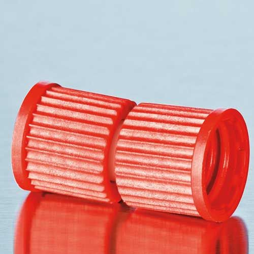 Raccord de couplage fileté, DURAN® en PBT rouge avec joint
