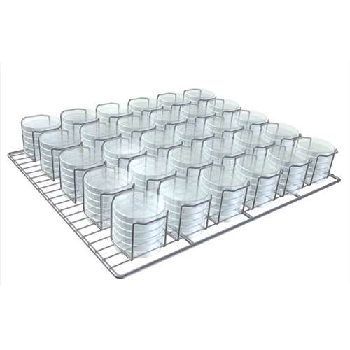 Rack inox pour 180 boîtes de pétri