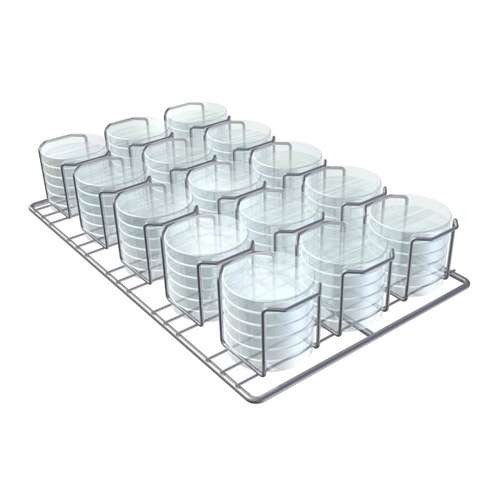 Rack inox pour 90 boîtes de pétri