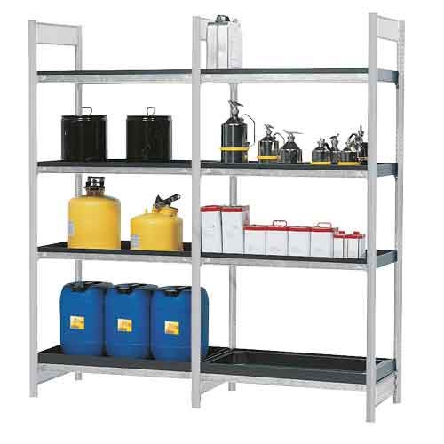 Rayonnage de stockage pr produits agressifs, support d'extension