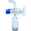 Robinet clé verre rodage 29/32 pour flacon tubulé en verre PYREX®série 7960 ou 7970, L. 95mm, Voie robinet 4.0mm