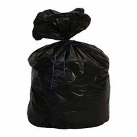 Sac à déchet en polyéthylène recyclé, noir, lien dans le soufflet, MEDIPROTEC®