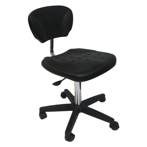 Siège polyuréthane N24, hauteur d'assise réglable, piétement polyamide sur patins