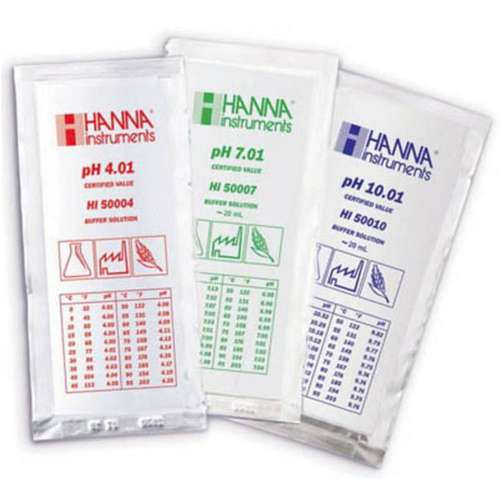 Solution tampon pH, HANNA®, en sachets