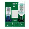 Station 1er secours, murale ouverte,solution saline 500 ml, solution pH neutre 200 ml