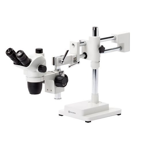 Stéréomicroscope trinoculaire NexiusZoom EVO, EUROMEX®, statif double bras