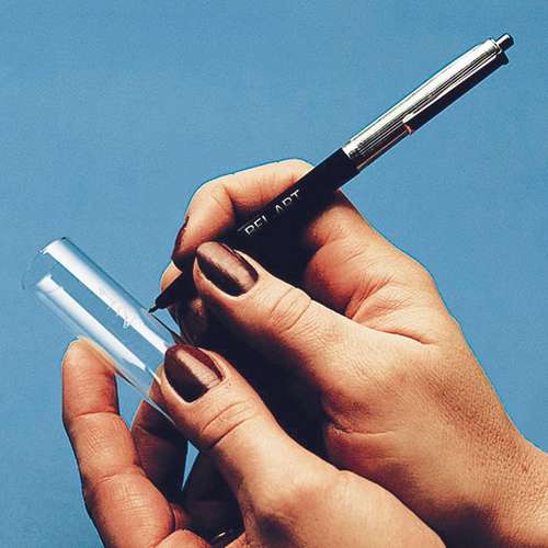 Stylo, gravure du verre