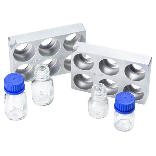 Support de microplaques DURAN®, ANSI / SLAS pour 2x3 flacons GL25