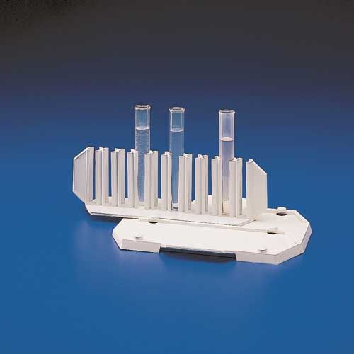 Support (plaque de base)pour 2 portoirs plastique en polypropylène (PP) blanc pour tube à essai et microtubes en polypropylène série 83513, KARTELL®