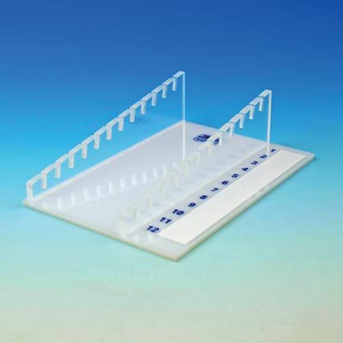 Support plexiglas pour 12 lames porte-objets