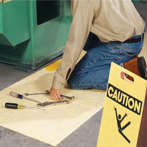 Tapis absorbant jaune haute visibilité, PIG®