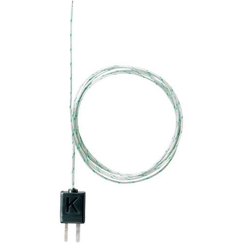 Thermocouple isolé, soie de verre, flexible, LU 1500 mm, TC type K