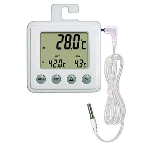 Thermomètre Intérieur/Extérieur, câble 3 mètres, -40 à +70°C