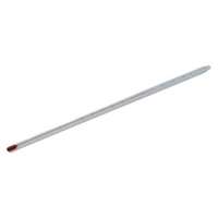 Thermomètre tige chimie, fond blanc, liquide rouge
