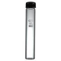 Tube à culture en verre, à fond plat, avec bouchon à vis en PP et joint PTFE, LAB-ONLINE®