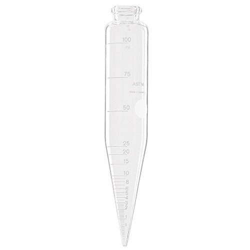 Tube cylindro conique à centrifuger en verre ASTM