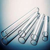 Tube en verre borosilicaté, aux bords rodés chanfreinés