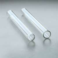 Tubes à essais en verre borosilicaté, bord droit, fond rond, modèle économique