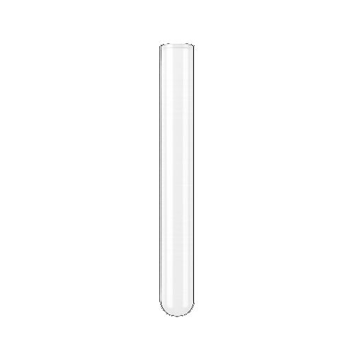 Tubes à essais en verre borosilicaté, bord droit, fond rond, modèle économique