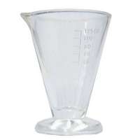 Verre à pied (verre à expérience) en verre sodocalcique, gradué