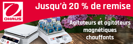 20% de remise sur sur tous les agitateurs et agitateurs magnétiques chauffants OHAUS®