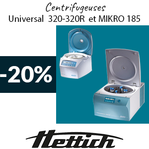 Offre sur les centrifugeuses UNIVERSAL et MIKRO jusqu'au 31 juillet 2023